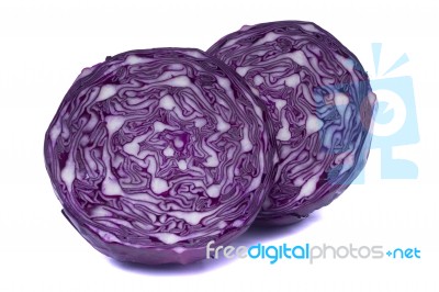 Sliced Red Cabbage Stock Photo