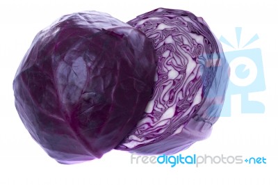 Sliced Red Cabbage Stock Photo