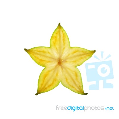 Sliced Starfruit Stock Photo