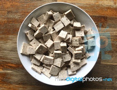 Sliced Vietnamese Pork Roll In Dish Stock Photo