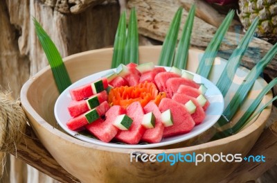 Sliced Watermelon Stock Photo