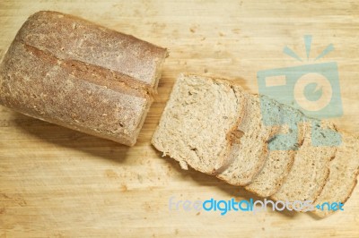 Sliced Whole Grain Bread Stock Photo