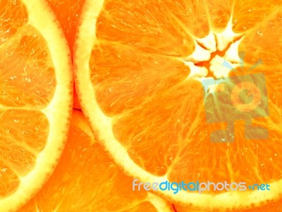 Slices Of Fresh Orange Texture Background Stock Photo