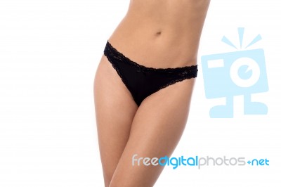 Slim Body Of Woman In Lingerie Stock Photo