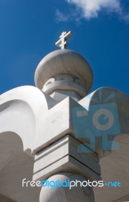 Small Chapel Of White Marble Stock Photo