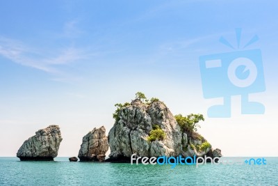 Small Island In Thailand Stock Photo