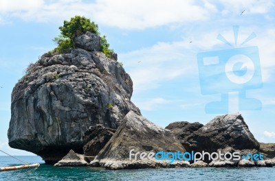 Small Island In The Sea For Diving Stock Photo