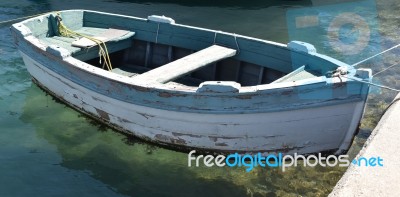 Small Old Boat Stock Photo