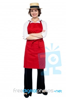 Small Shop Owner Posing Confidently Stock Photo