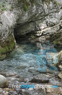 Small Source In Italy Stock Photo