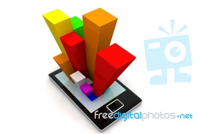 Smart Phone And Graph Concept Stock Image