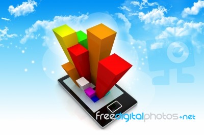 Smart Phone And Graph Concept Stock Image