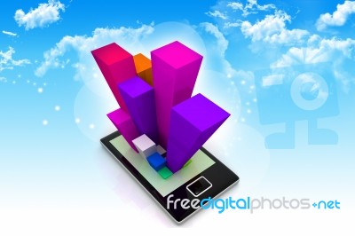 Smart Phone And Graph Concept Stock Image