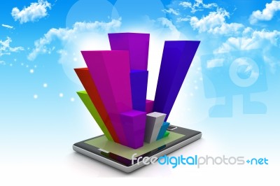 Smart Phone And Graph Concept Stock Image