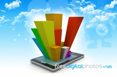 Smart Phone And Graph Concept Stock Image