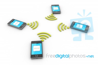 Smart Phone And Wireless Technology Stock Image