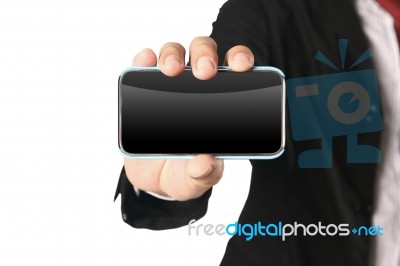 Smart Phone On Hand Stock Photo