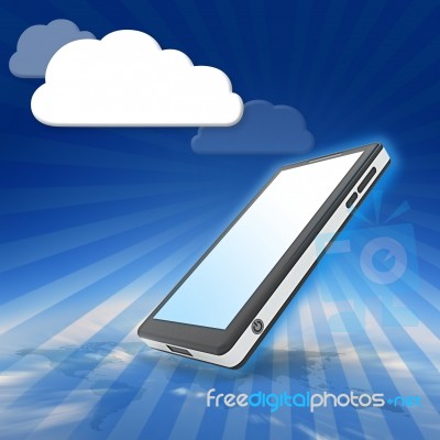 Smart Phone With Cloud Communication Stock Image