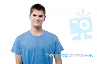 Smart Smiling Young Man Stock Photo