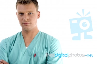 Smart Surgeon Looking At Camera Stock Photo