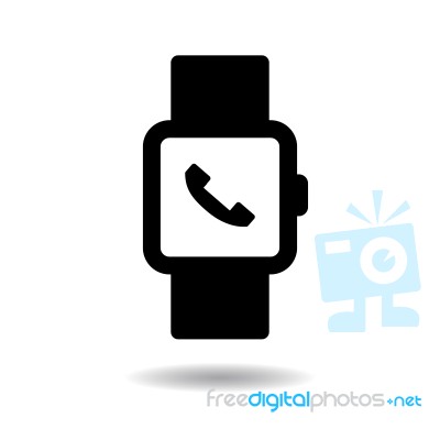 Smart Watch Icon  Illustration Eps10 On White Background Stock Image