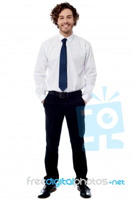 Smart Young Entrepreneur In Formals Stock Photo