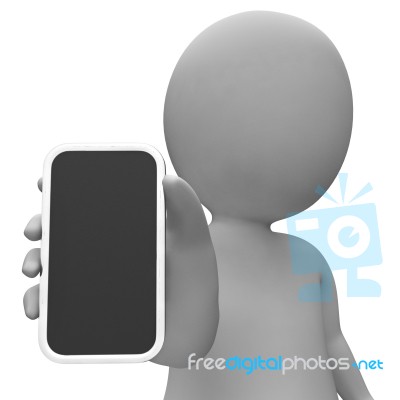 Smartphone Copyspace Indicates World Wide Web And Blank 3d Rende… Stock Image