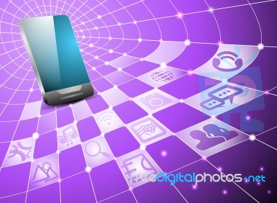 Smartphone High Tech Background Stock Image