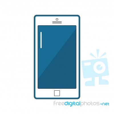 Smartphone Mobile Technology Flat Design Icon  Illustratio Stock Image