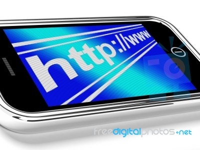 Smartphone Showing Internet Concept Stock Image