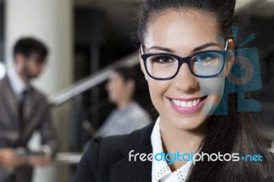 Smile Business Woman Stock Photo