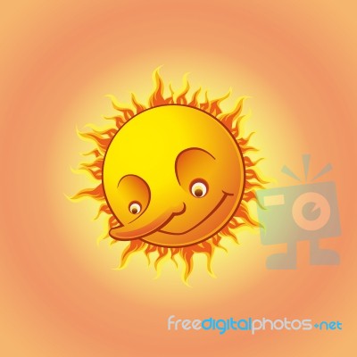 Smiley Sun Stock Image