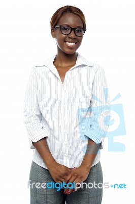 Smiling African Businesswoman Stock Photo