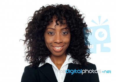 Smiling African Businesswoman Stock Photo