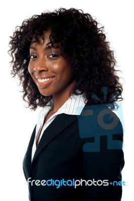 Smiling African Businesswoman Stock Photo