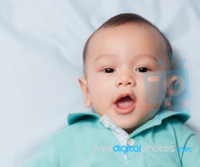 Smiling Baby Boy Stock Photo