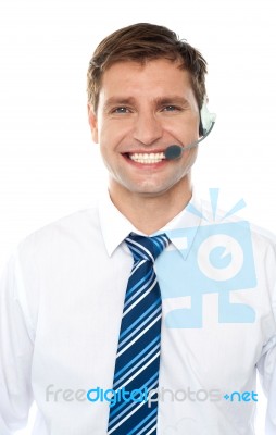 Smiling Business Executive Stock Photo