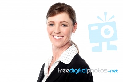 Smiling Business Woman Portrait Stock Photo