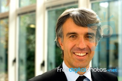 Smiling Businessman Stock Photo