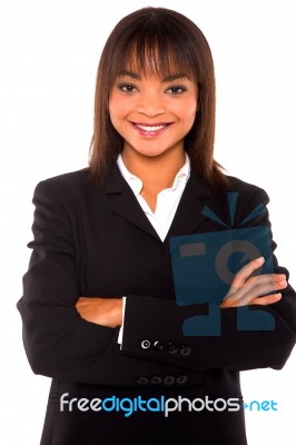 Smiling Businesswoman Stock Photo