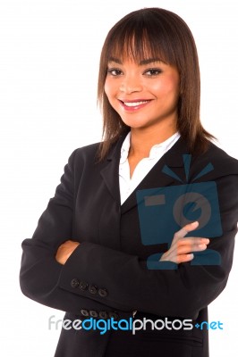 Smiling Businesswoman Stock Photo