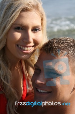 Smiling Caucasian Couple Stock Photo