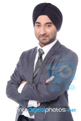 Smiling Confident Business Executive Stock Photo