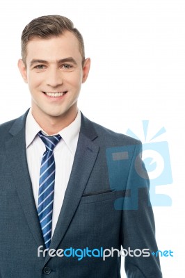 Smiling Confident Businessman Stock Photo