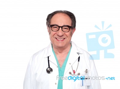 Smiling Doctor With Stethoscope Stock Photo