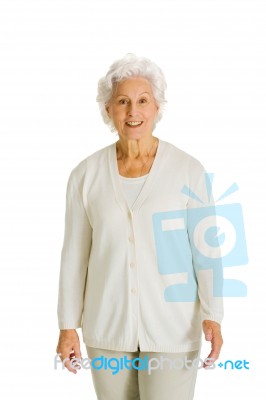 Smiling Elder Woman Stock Photo