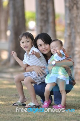 Smiling Family Stock Photo