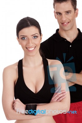 Smiling Fitness Trainers Stock Photo