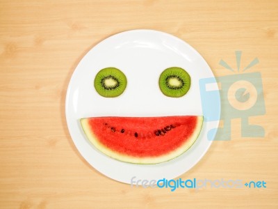 Smiling Fruit Stock Photo