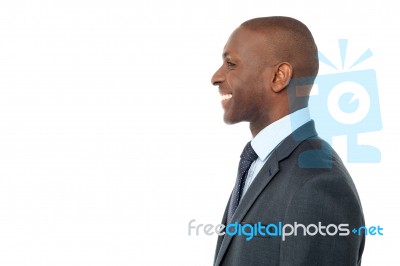 Smiling Handsome African Businessman Stock Photo